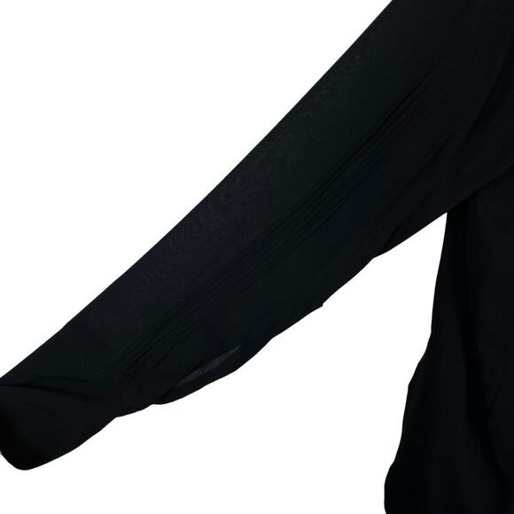 Ann Demeulemeester Pintuck Button Up Long Sleeve Tunic Top Black Size 36/Medium - Picture 6 of 9